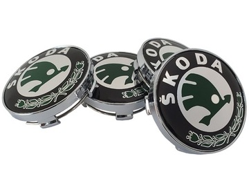 DEKLE DEKIELKI ZAŚLEPKI FELG KAPSLE DO SKODA 60MM 4pcs
