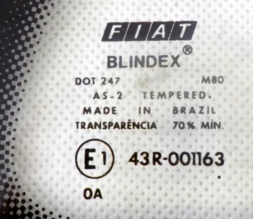 LEVÝ SKLO (OKNO) KAROSERIE FIAT PALIO 1 VÍKEND