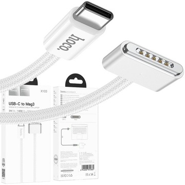 Kabel USB Typ Typu C USB-C MagSafe Mag3 140W do ładowania MacBook Air Pro
