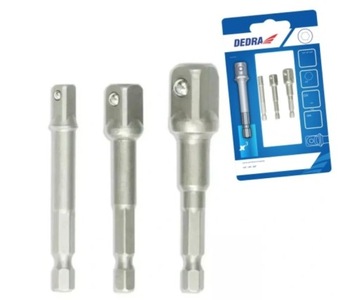 DEDRA ZESTAW 3el ADAPTERÓW DO NASADEK 1/2 1/4 3/8