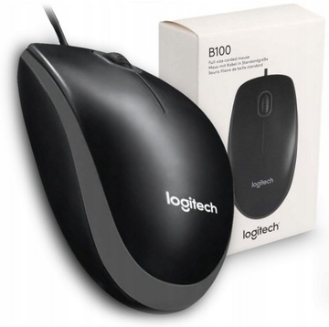 Mysz myszka przewodowa optyczna Logitech B100 USB ORYGINAŁ