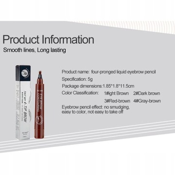 Карандаш для бровей 0,01 мм, ультратонкий жидкий карандаш для бровей