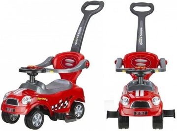 Jeździk Samochód Autko Dla Dzieci Pchacz z Prowadnicą Coupe Czerwony