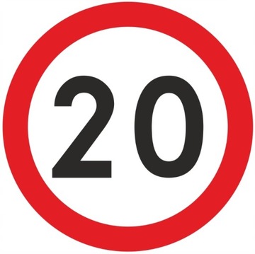 Знак ограничения скорости Б-33. до 20 км/ч 400 I поколения