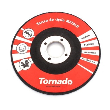 TARCZA do CIĘCIA METALU 115x3,2mm Wypukła TORNADO
