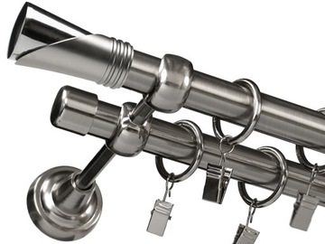 KARNISZE LUXURY METAL KARNISZ PODWÓJNY 19+19 / 180