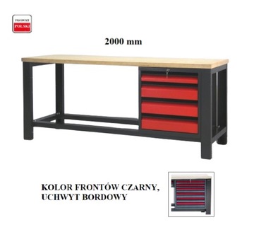 Stół warsztatowy do garażu narzędziowy roboczy długi mocny