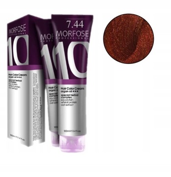 MORFOSE 10 CREME FARBA DO WŁOSÓW KREM KOLORYZUJĄCY ARGAN OIL 7.44 100ML