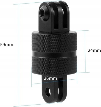 Adapter Aluminiowy Obrotowy 360° SHOOT na Rower Motor dla GOPRO (GP.33)