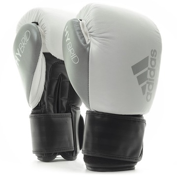 Rękawice bokserskie adidas Hybrid 200 - Skórzane, Białe, Oryginalne 12 OZ