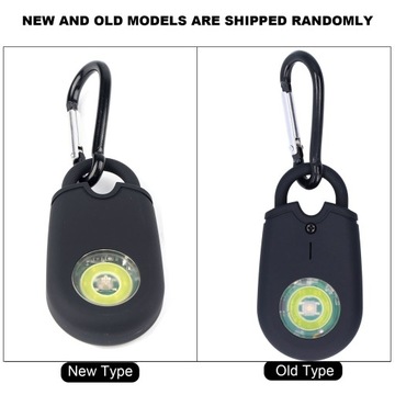 125 дБ Черный сигнал тревоги для самообороны Аварийный свет SOS Alert LED с