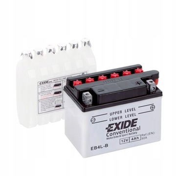 AKUMULATOR EXIDE EB4L-B YB4L-B 12V 4Ah 50A P+