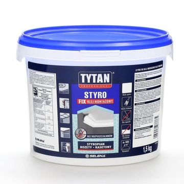 Klej do styropianu STYRO FIX 1,5 kg Tytan