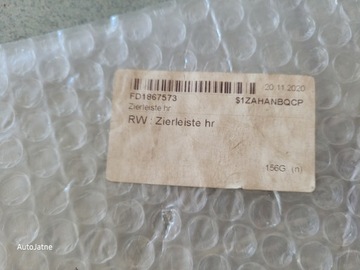 FORD TRANSIT 14- LIŠTA NÁRAZNÍKU PRAVÁ ZADNÍ 1867573 BK31-17926-CC NOVÁ ORIG.