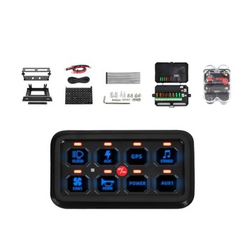 8 Gang Switch Panel Automatyczna ściemnialna dioda LED