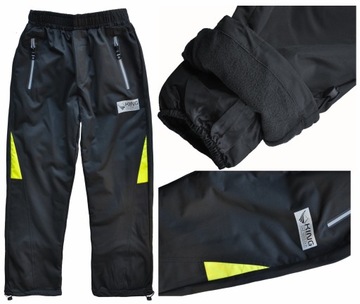 SKI MASTER Spodnie Narciarskie ORTALION ocieplane czarne r 122/128
