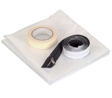 DRZWI , FOLIA PRZECIWPYŁOWA Z ZAMKIEM ,TAŚMĄ