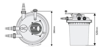 САМООЧИЩАЮЩИЙСЯ ФИЛЬТР НАДАЧИ CPF-10000 УФ-ЛАМПА 11ВТ ДО 12000Л