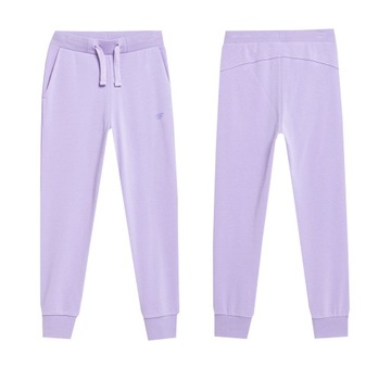 ДЕТСКИЕ БРЮКИ 4F ХЛОПКОВЫЕ СПОРТИВНЫЕ БРЮКИ ДЛЯ ДЕВОЧЕК SS23F130