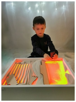 Ramka NOWOŚĆ EDUKACYJNA rysowanie piaskiem LED RGB