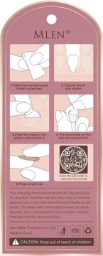 Tipsy. Sztuczne paznokcie Długa balerina. Wygodne dla kobiet i dziewcząt.