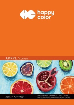 Blok do akrylu Happy Color ART A3/10/360g