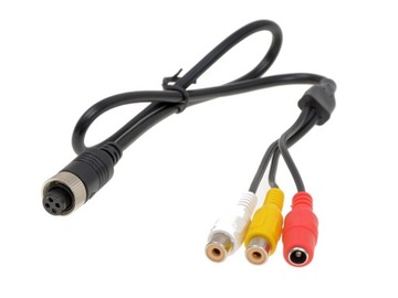 ADAPTER 4PIN KABEL RCA KAMERA CIĄGNIK KOMBAJN TiR