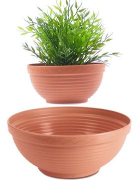 DONICZKA MISA DO KOMPOZYCJI - SOLIDNA - TERAKOTA - Ś19,5 cm W 9,5cm