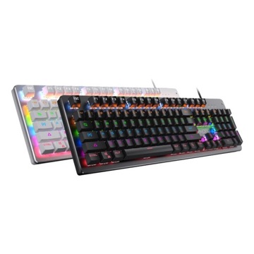 БЕЛАЯ МЕХАНИЧЕСКАЯ ИГРОВАЯ КЛАВИАТУРА RGB LED