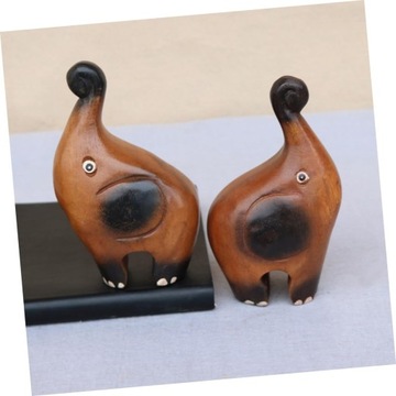 1 пара настольных украшений, скульптура слона, деревянные фигурки слонов, рука