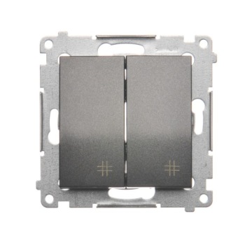 SIMON 54 ДВОЙНОЙ КРЕСТОВОЙ СОЕДИНИТЕЛЬ, АНТРАЦИТОВЫЙ