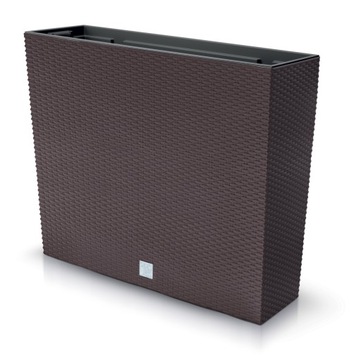 БОЛЬШАЯ КВАДРАТНАЯ ЦВЕТОЧНАЯ КОРОБКА ИЗ БЕЛОГО РОТАНГА PROSPERPLAST