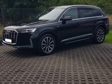 Audi Q7 II SUV Facelifting  3.0 45 TDI 231KM 2022 AUDI Q7 S-LINE QUATTRO 3,0 TDI SZKLANY DACH 4x4 KRAJOWY I-WŁAŚCICIEL CZARNY