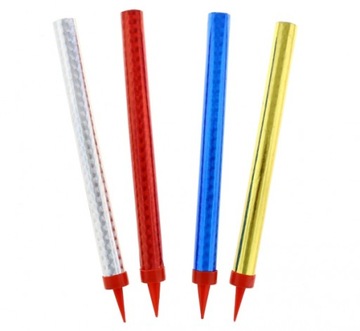 Fontanny party holograficzne - 25 cm / 4 szt.