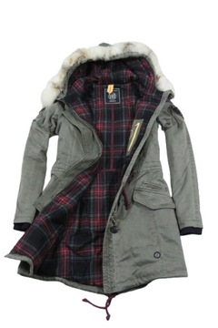BLONDE No.8 STOCKHOLM PARKA THERMORE DAMSKA KURTKA Z NATURALNYM FUTREM 42