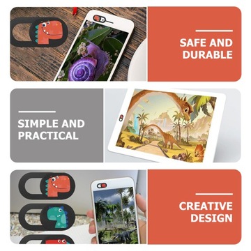 3 ШТ. КРЫШКА КАМЕРЫ ДЛЯ НОУТБУКА С УЗОРОМ ДИНОЗАВРА