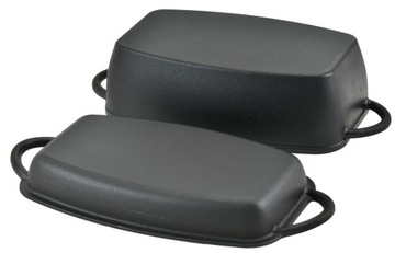 Жаровня 3,8 литра, ЧУГУННАЯ сковорода-гриль 2в1