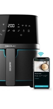 Интеллектуальная фритюрница Cecotec с горячим воздухом 5,5 л Cecofry Full Inox Black 5500 Connect
