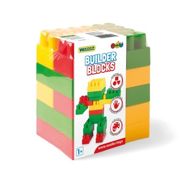 KLOCKI EDUKACYJNE 15 elementów BUILDER BLOCKS WADER 41584