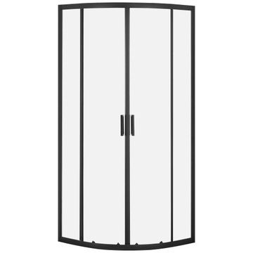 KABINA PRYSZNICOWA 80x80 NAROŻNA ROZSUWANA BLACK