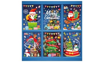 РОЖДЕСТВЕНСКИЕ НАКЛЕЙКИ РОЖДЕСТВЕНСКИЕ УКРАШЕНИЯ ОКНА СНЕЖИНКИ РОЖДЕСТВЕНСКИЕ УКРАШЕНИЯ