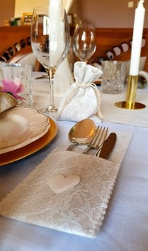 Чехол-футляр, карман для столовых приборов, бежевый, 1 шт.