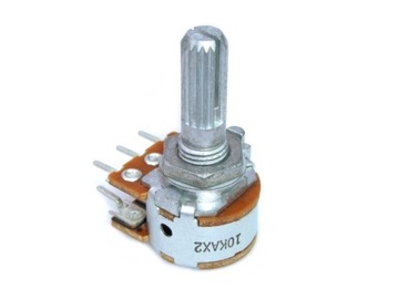 POTENCJOMETR ALPS RK163 STEREO LOG 10KAX2