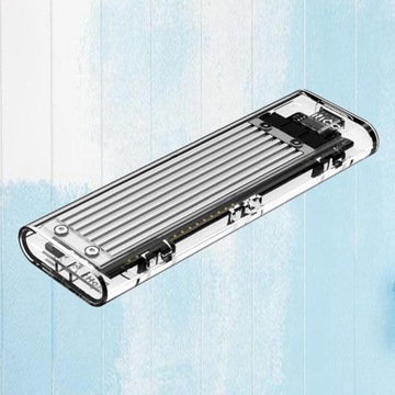 Корпус ORICO M.2 SSD для типа C. Прозрачный внешний корпус, серебристый