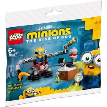 LEGO 30387 MINIONKI BOB MINION Z RAMIONAMI ROBOTA