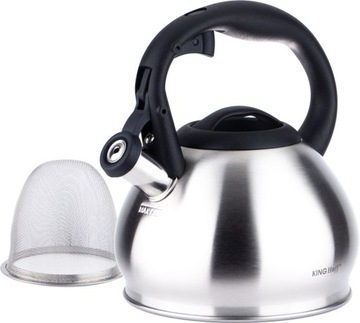 CZAJNIK ZAPARZACZ Z SITKIEM Z GWIZDKIEM 1,2L STAL