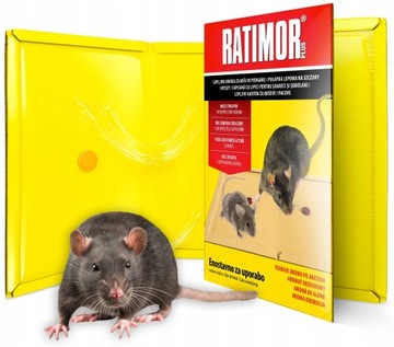 SILNA PUŁAPKA LEPOWA LEP NA SZCZURY I MYSZY RATIMOR AROMAT ORZECHOWY