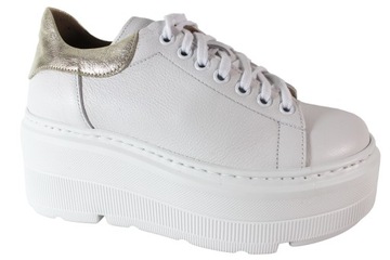 Sneakersy Lemar 10165 R.37 Skóra Białe Lico