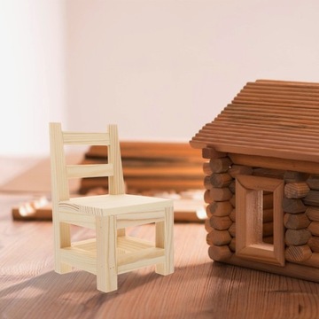 Мини-деревянный табурет в стиле ретро.