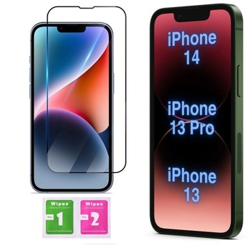 Szkło Hartowane 9H - 9D Ochronne | na CAŁY EKRAN do iPhone 13 / 13 Pro / 14